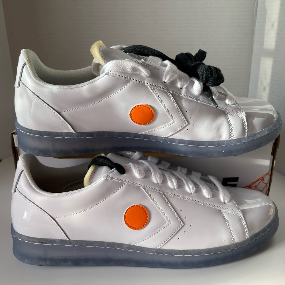 Converse x ROKIT Pro Leather  Patent Leather Ox Mens Size 13 White 169217C